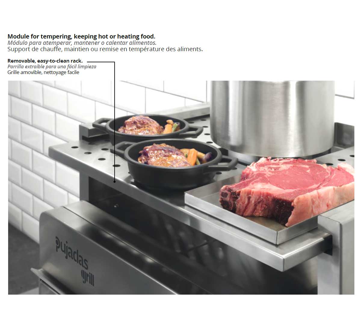 Parrilla calienta platos Inox | Pujadas